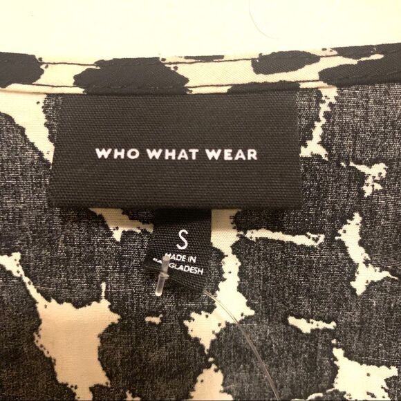 NWT leopard print WHO WHAT WEAR lightweight wrap/side tie blouse, Sz S NEW!🏷 - Picture 7 of 16